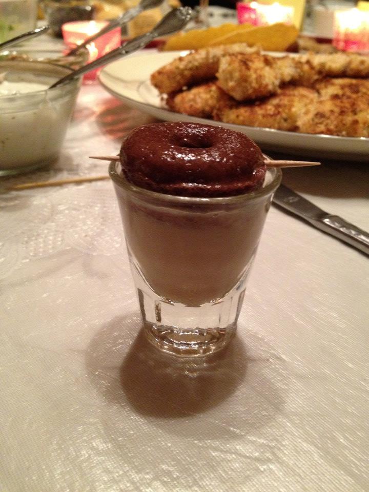mini donuts with baileys and coffee shooters